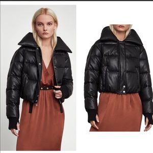BCBGMaxAzria ‘Clara’ Faux Leather Puffer Jacket